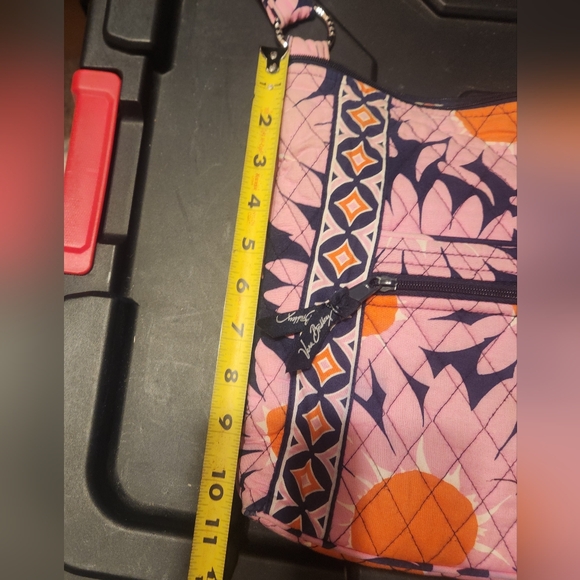 Vera Bradley Pink Loves Me Cross Body Hipster Bag W/ Matching Clutch Wallet - Picture 15 of 16